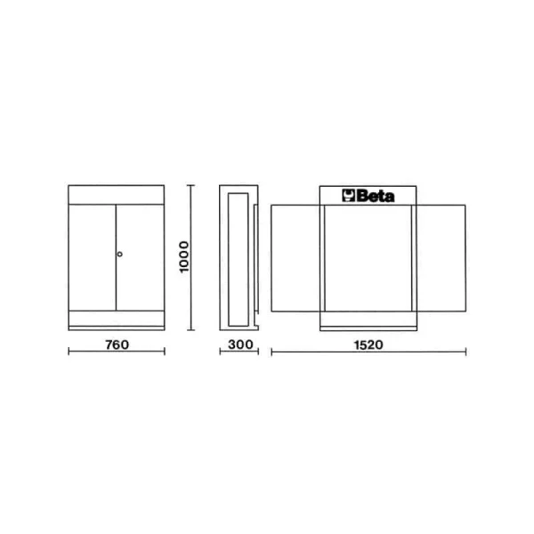 soldes en ligne BETA Armoire CargoEvolution 147 Outils 5300VG – 053000025 5