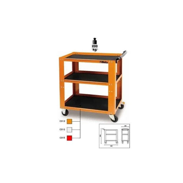 Livraison internationale BETA Chariot D’atelier Métallique – C51 3