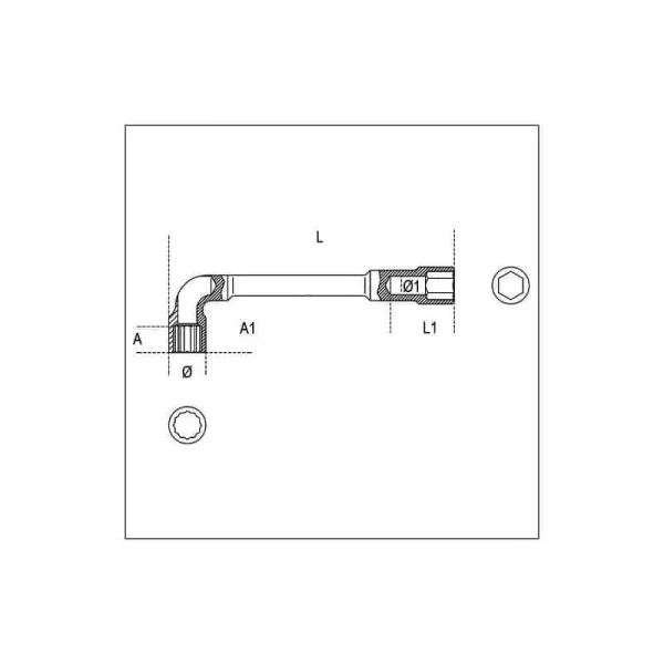 BETA Clé à Pipe Débouchée 6 X 6 Pans – 933 vente en ligne pas cher 3