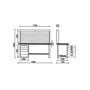 BETA Etabli MasterCargo 165 Outils 5700A mode pas chere 15