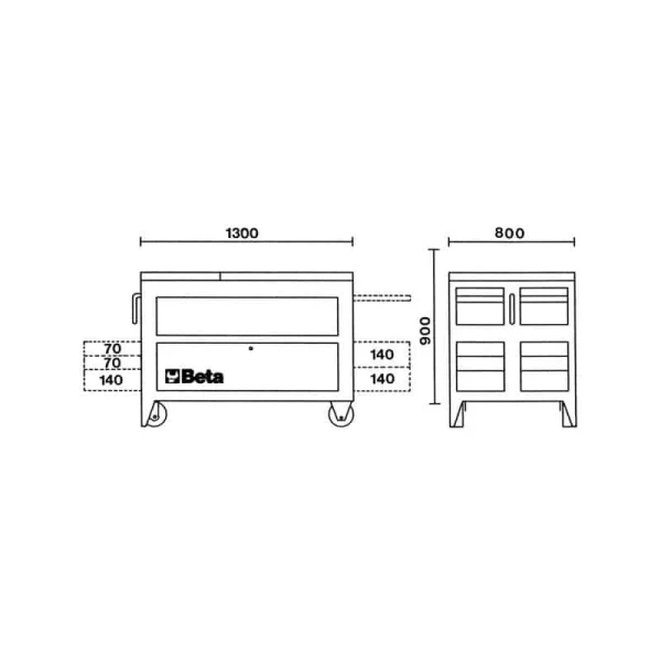 REMISE allant BETA Etabli Mobile MAXITANK- C30 S – 030000100 6