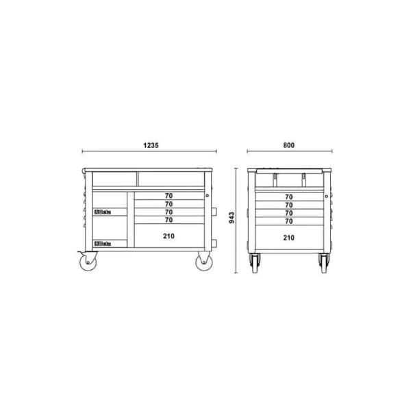 acheter BETA Etabli Mobile Super Tank C28 4