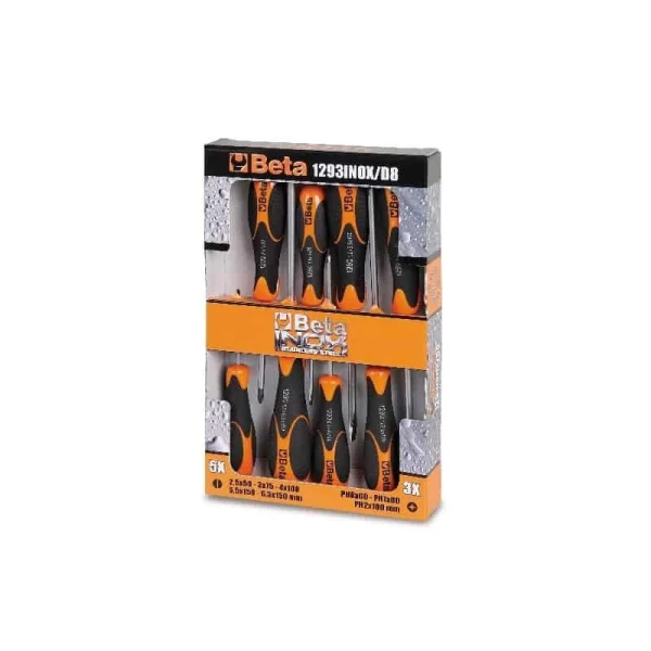 design à la mode BETA Lot De 8 Tournevis – 1293INOX/D8 – 012930408 1