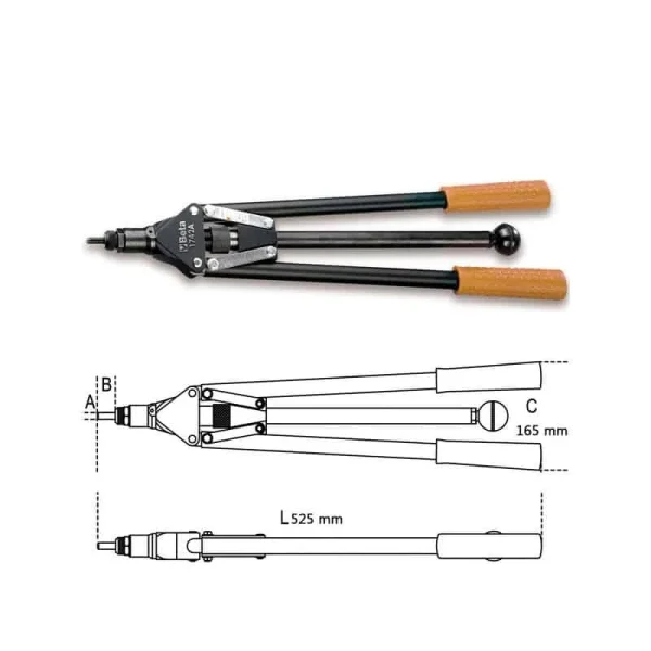 exclusivement disponibles BETA Pince à Rivet Fileté Gros Effort – 1742A – 017420100 1