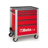 acheter en ligne BETA Servante 5 Tiroirs Orange/Gris/Rouge – C24S/5 8