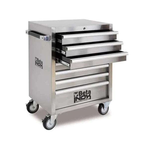 Officielle BETA Servante Mobile D’atelier 7 Tiroirs INOX – C04 INOX – 024003077 4