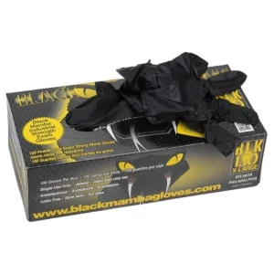 BLACK MAMBA Boite De 100 Gants Jetables Nitrile Noir – BLM0500 grande popularité 7