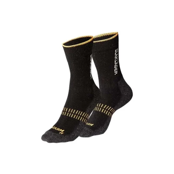 fashion pas cher BLAKLADER Chaussettes WARM Noir/Orange Fluo – 2192 3