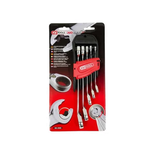 KS TOOLS Jeu De 5 Clés Mixtes à Cliquet DUO GEAR® – 503.5905 qualité d’originales 3
