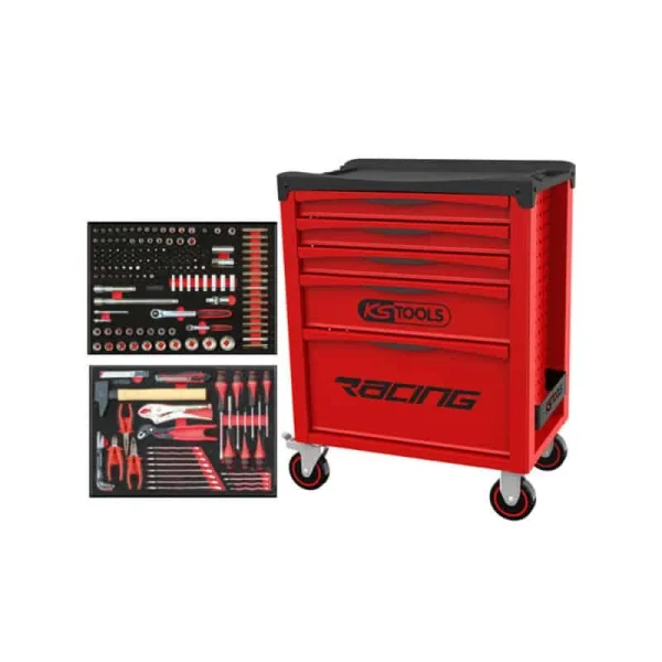à prix réduits KS TOOLS Servante Racing 5 Tiroirs + 184 Outils – 855.5184 1