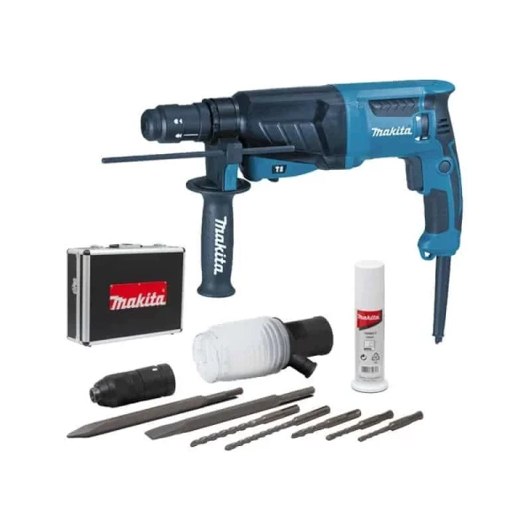 Authenticité garantie MAKITA Perforateur Burineur 800W SDS-Plus + Accessoires – HR2630TX4 1