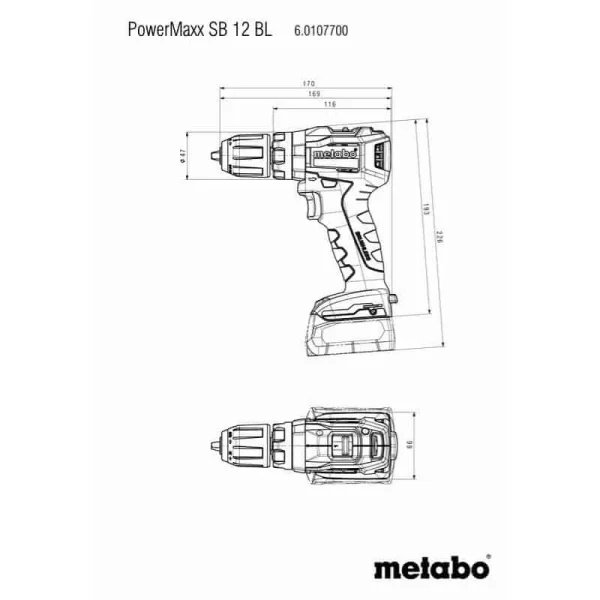METABO Perceuse Percu 12V Solo – PowerMaxx SB 12 BL – 601077840 boutique 3