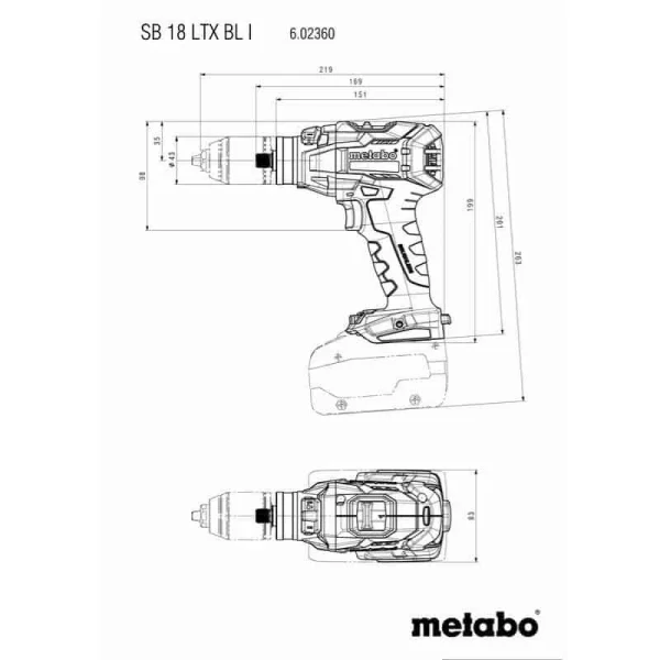 site officiel METABO Perceuse Percu 18V 5.2Ah – SB 18 LTX BL I – 602360650 3