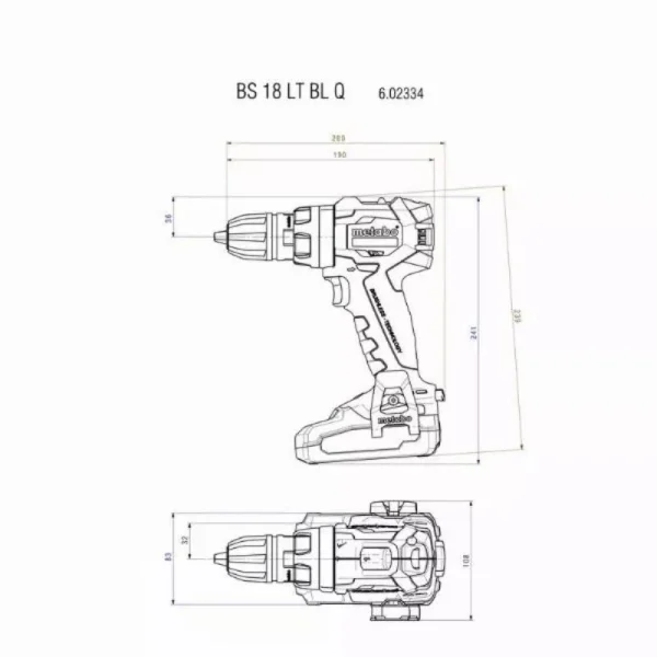 grossiste METABO Perceuse Visseuse 18V 4Ah LiHD 75Nm- BS 18 LT BL Q – 602334800 4