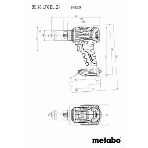 dernière tendance METABO Perceuse Visseuse 18V Solo – BS 18 LTX BL Q I – 602359840 12