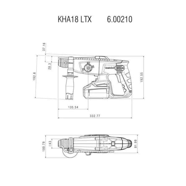 garantie de qualité METABO Perforateur Burineur 18V 4Ah – KHA 18 LTX – 600210800 3