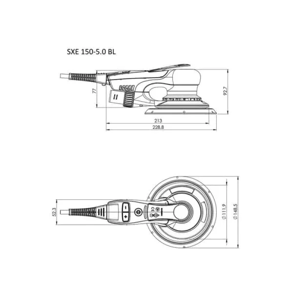 prix abordable METABO Ponceuse Excentrique Ø150mm 350W SXE 150-5.0 BL – 615050700 4