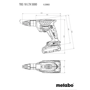 l'unique style METABO Visseuse Placo 5000 Tr/min TBS 18 LTX BL5000 – 620063500 8