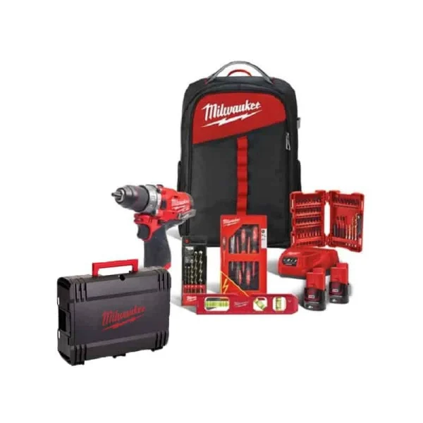 boutique en ligne MILWAUKEE Kit Perceuse Visseuse 12V 2Ah M12 FPD-202BH – 4933471383 1