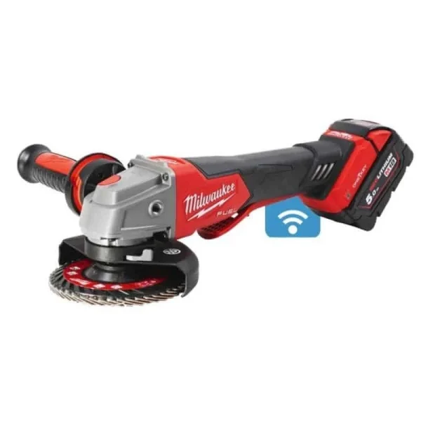 achat pas cher MILWAUKEE Meuleuse 125mm 18V 5Ah M18 OneFSAG125XPDB-502X – 4933478435 4