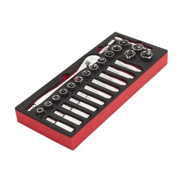 ultratendance MILWAUKEE Module Mousse Douille Et Cliquet 1/2″ 28 Pcs – 4932479826 3
