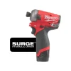marque pas cher MILWAUKEE Visseuse à Chocs 12V 2Ah M12 FUEL SURGE FQID-202X – 4933464973 19