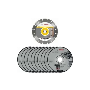 Prestation Et Rapide PACK – BOSCH Meuleuse Ø 125 Mm 1400 W + 11 Disques – GWS1400 Pack 18