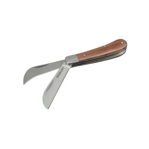 Large choix en ligne STANLEY Couteau D’électricien à 2 Lames Manche Bois – STHT0-62687 1