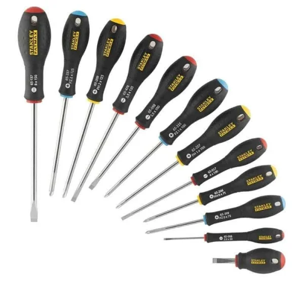 mode pas chere STANLEY Set De 12 Tournevis : élec, Méca, Phillips Et Pozi – FMHT65426-0 1