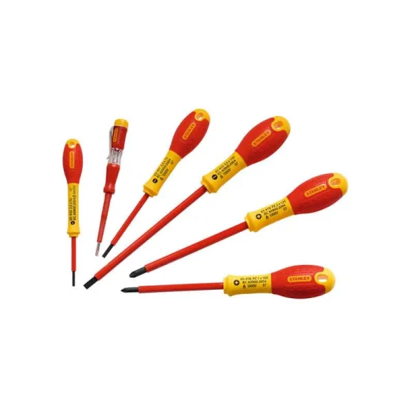 à prix réduits STANLEY Tournevis Isoles 1000v Elec + Pozi + Testeur 6pcs – 0-65-443 1